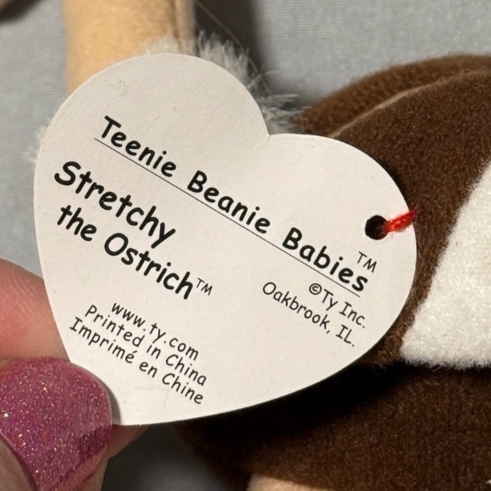 Ty Teenie Beanie Babies McDonald's Lot of 3 Rooster Blue Jay Stretchy Ostrich - Picture 8 of 10